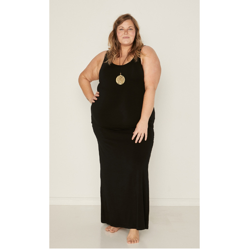 Bamboo Maxi Skirt - Black