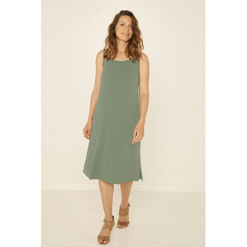 Bamboo A-Line Singlet Dress - Eucalyptus