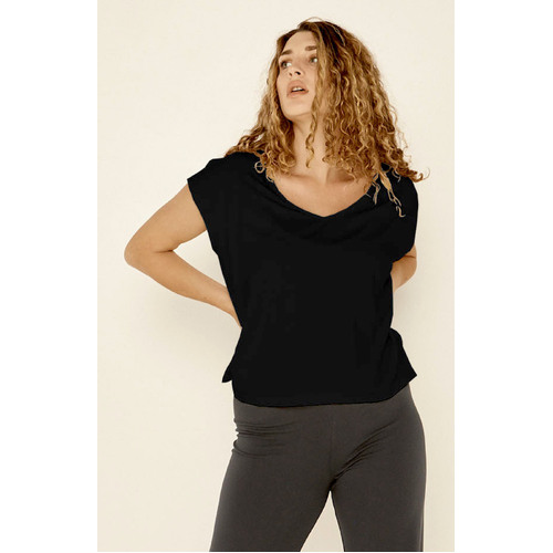 Bamboo Boxy T-Shirt - Black