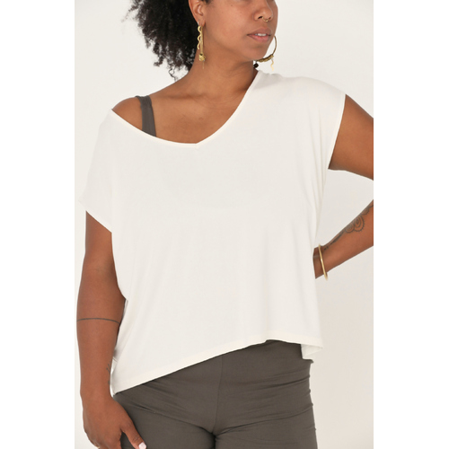 Bamboo Boxy T-Shirt - Cream