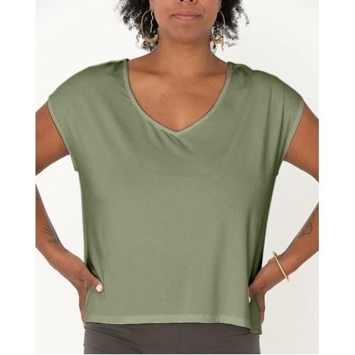 Bamboo Boxy T-Shirt - Eucalyptus