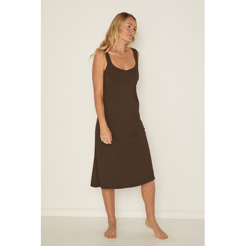 Bamboo Essential Dress - Cocoa