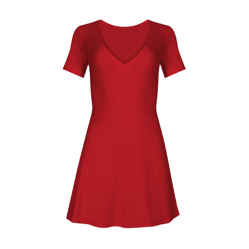 Bamboo Wrap Dress - Mini - Chili Pepper