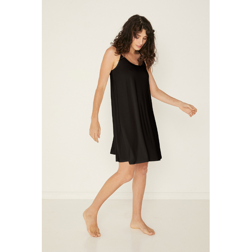 Bamboo Swing Dress - Black