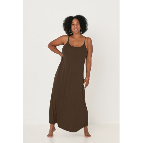 Bamboo Swing Maxi Dress - Cocoa