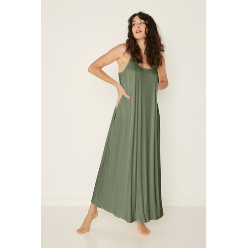 Bamboo Swing Maxi Dress - Eucalyptus