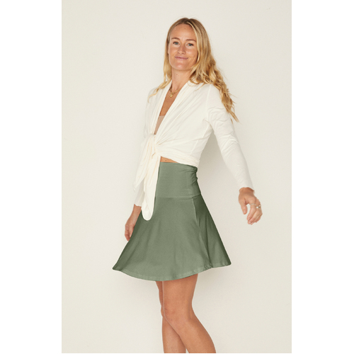 Bamboo Swishy Skirt Mini - Eucalyptus