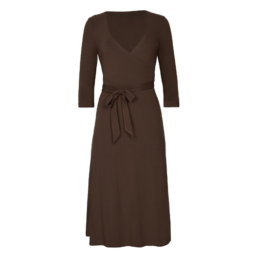 Bamboo Wrap Dress - Midi - Cocoa