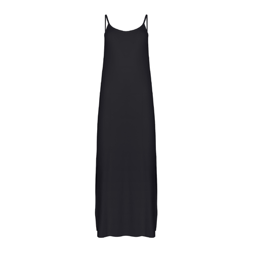 Bamboo Maxi Slip Dress - Black