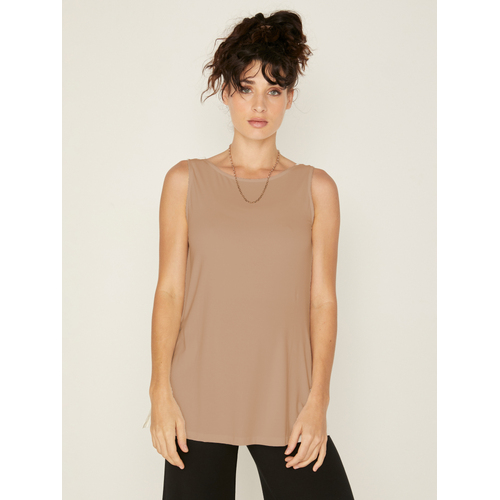 Bamboo A-Line Singlet - Caramel