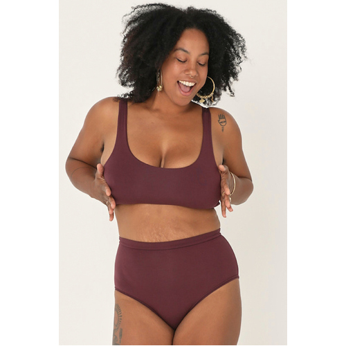 Bamboo Bridgette Jones Knickers - Aubergine