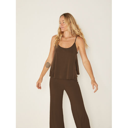 Bamboo Swing Singlet - Cocoa