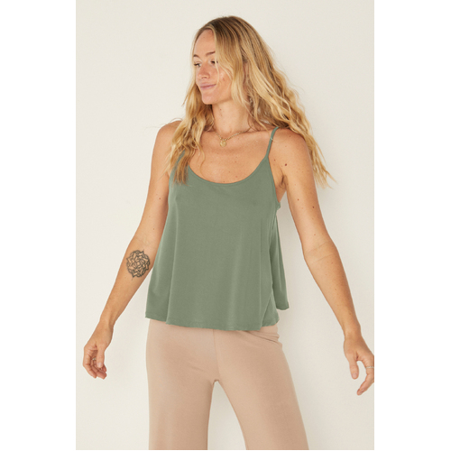 Bamboo Swing Singlet - Eucalyptus