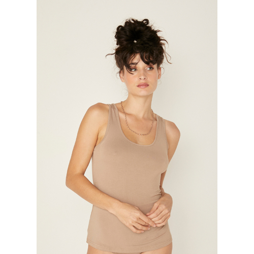 Bamboo Classic Singlet - Caramel