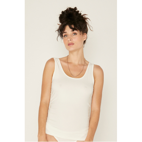 Bamboo Classic Singlet - Cream