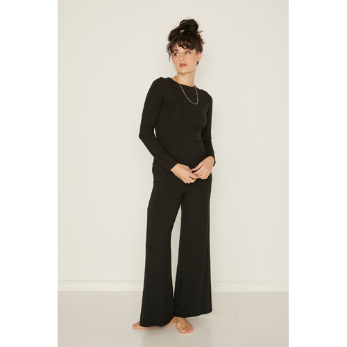 Bamboo Palazzo Pant 2.0 - Black