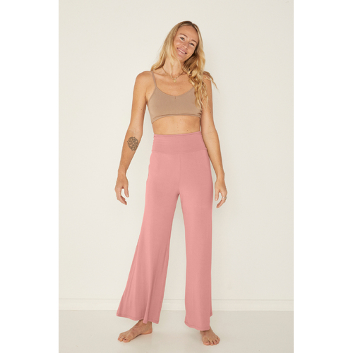 Bamboo Palazzo Pant 2.0 - Pink Clay