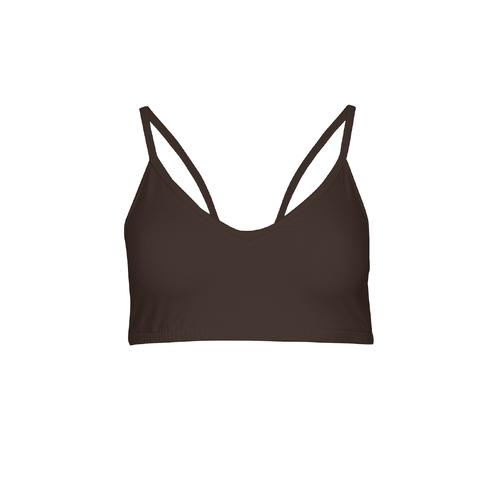 Bamboo Yoga V Bralette - Cocoa