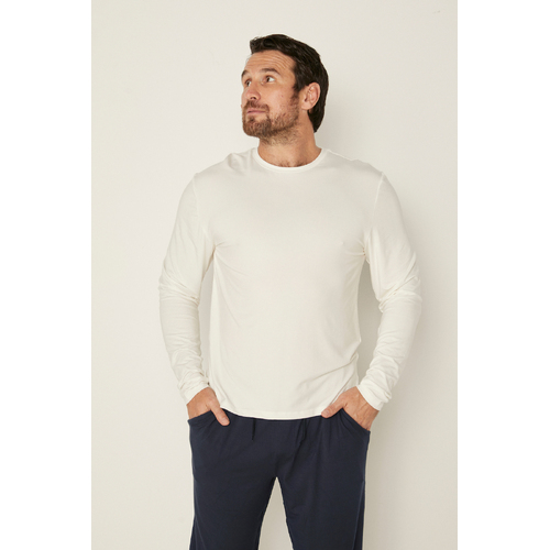 Bamboo Men's Long Sleeve T-Shirt - Cream