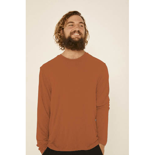 Bamboo Men's Long Sleeve T-Shirt - Rust