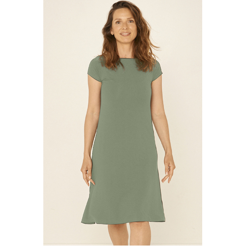 Bamboo Boat Neck Dress - Eucalyptus