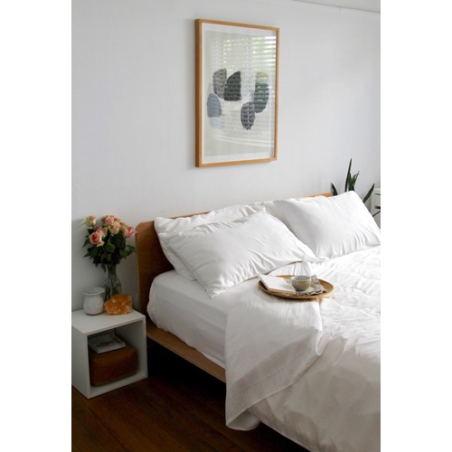 Bamboo Duvet Cover Set - White - Queen