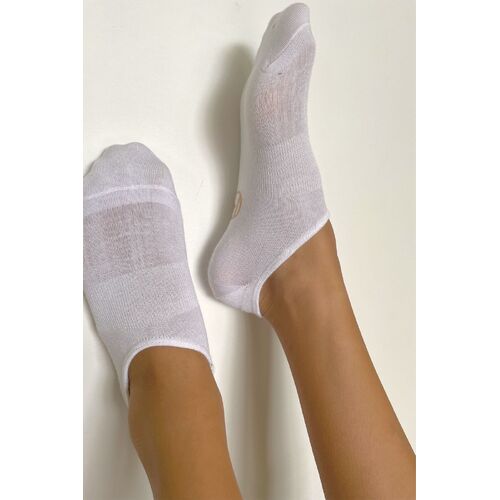 Bamboo Invisi Trainer Sock - White