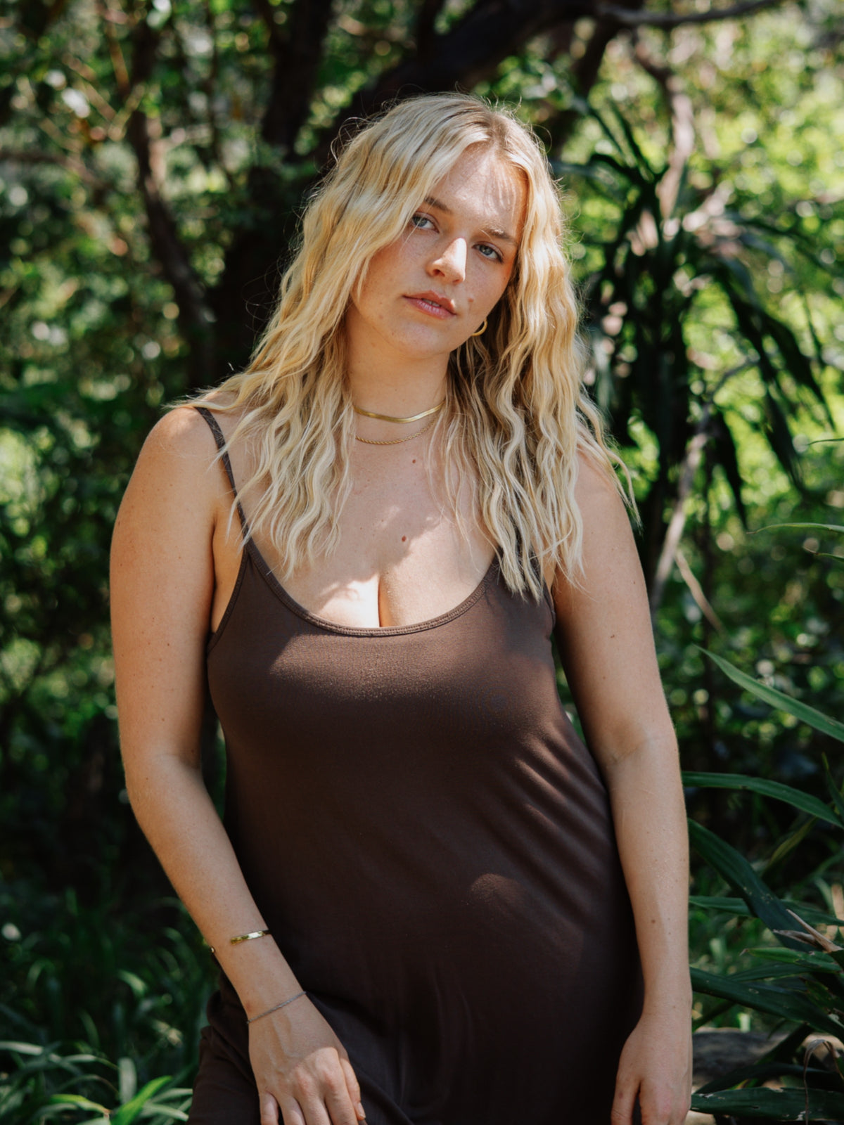 Bamboo Swing Maxi Dress - Cocoa