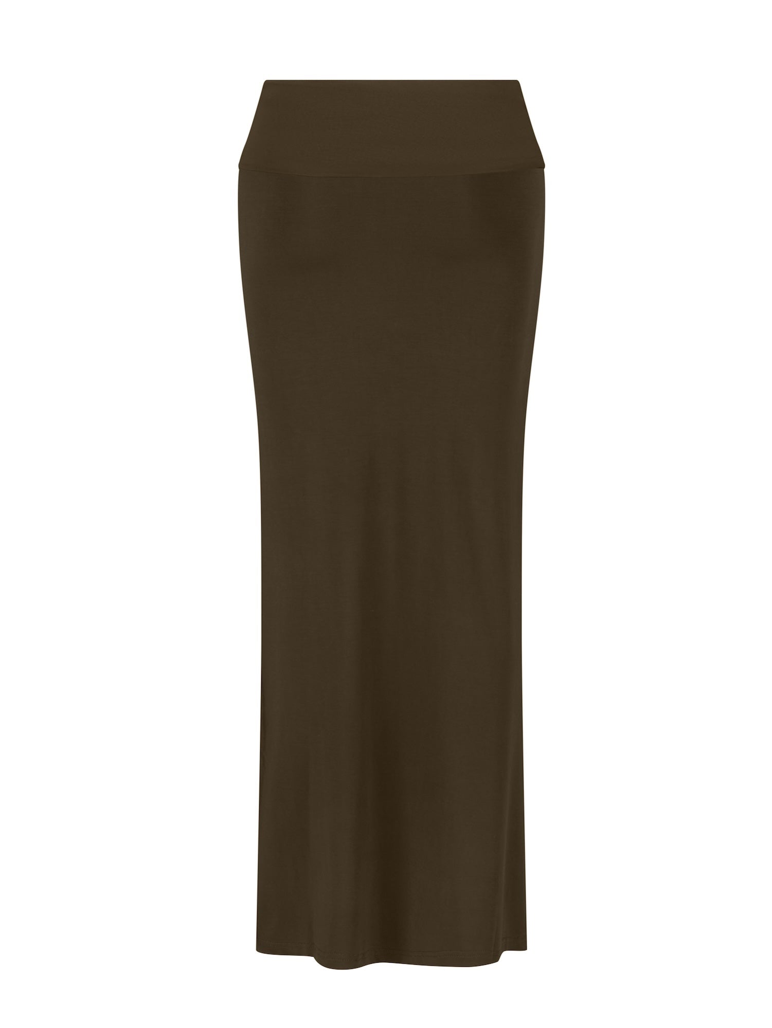 Bamboo Side Split Maxi Skirt - Cocoa