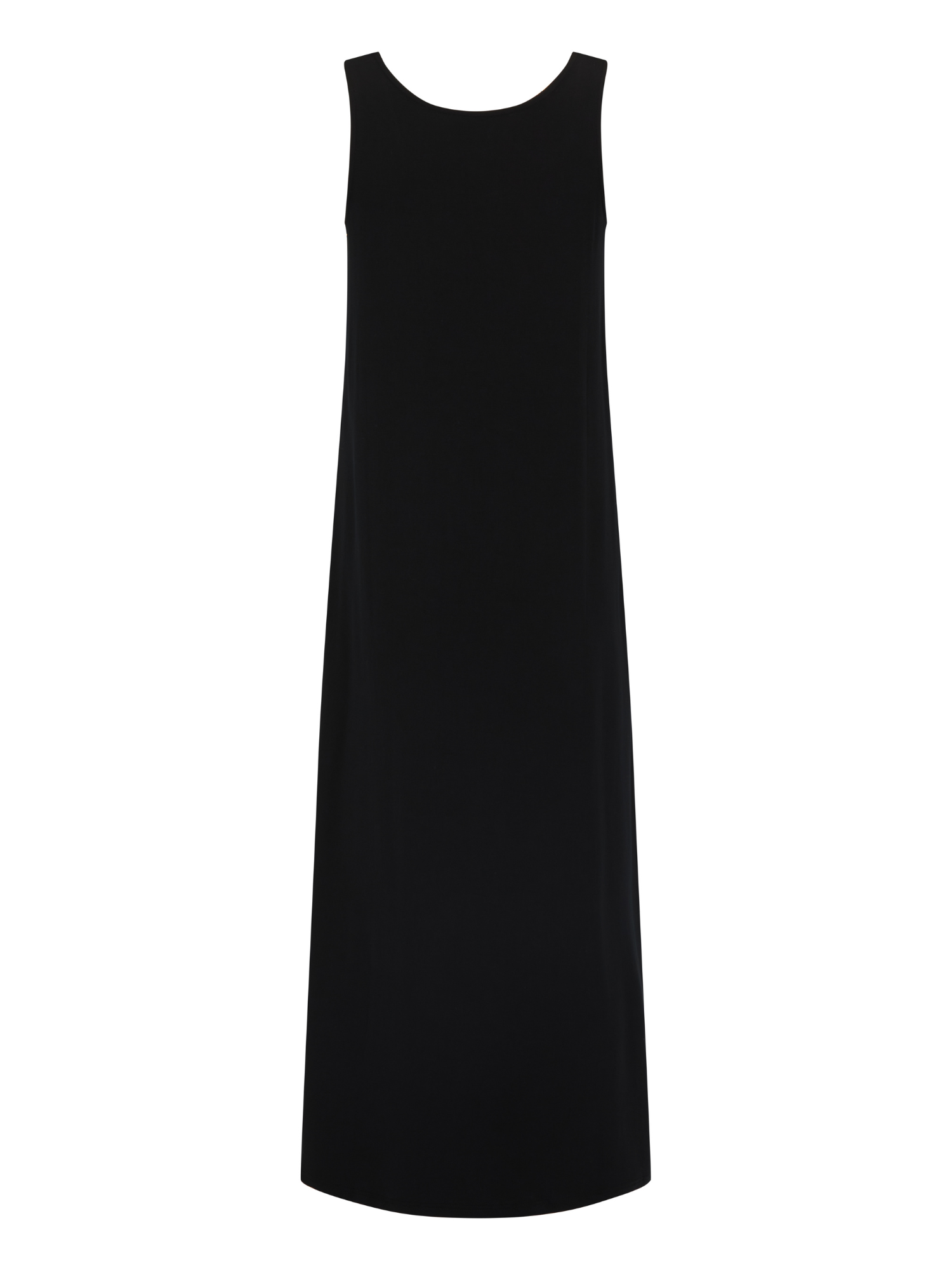 reversible black maxi length dress with scoop and boat necklines, women's bamboo clothing
