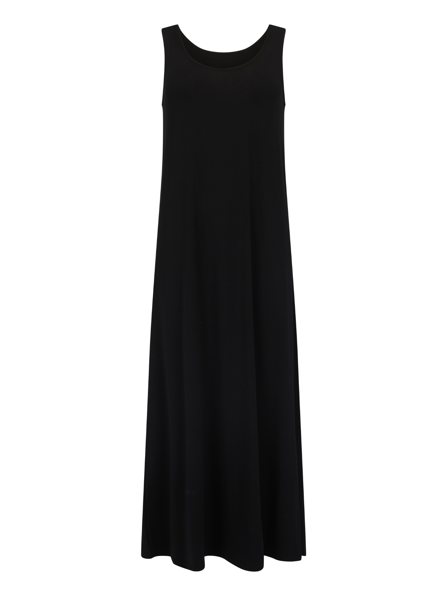 reversible black maxi length dress with scoop and boat necklines, women's bamboo clothing