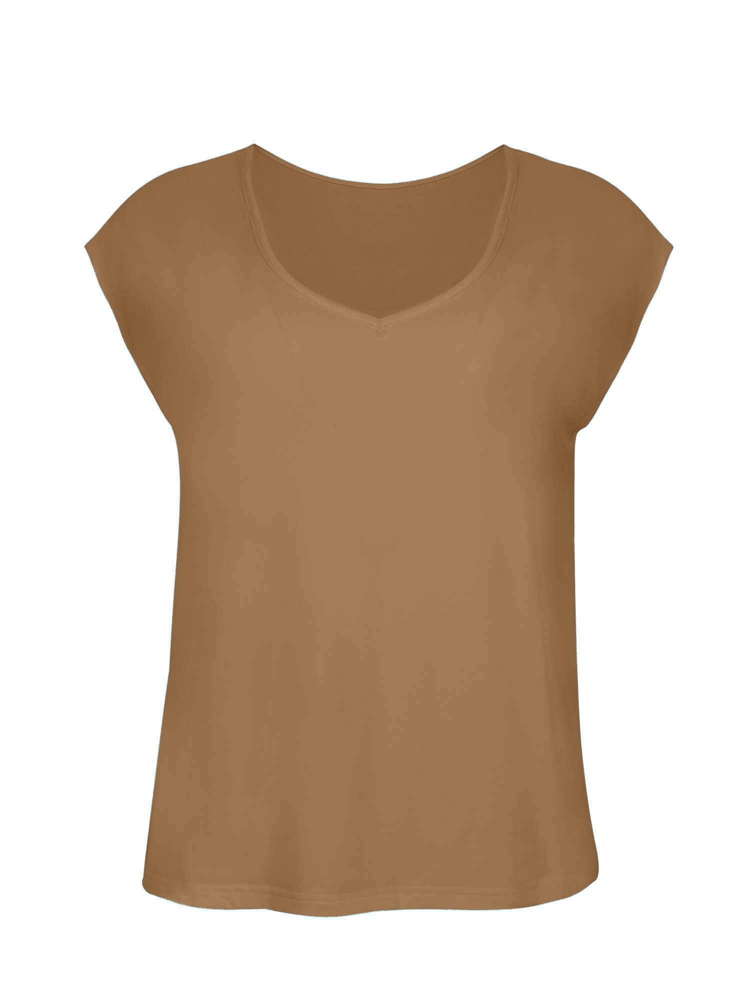 Bamboo Boxy T-Shirt - Toffee