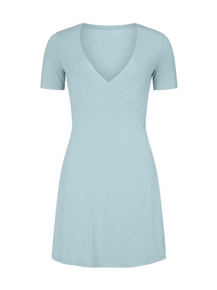 Bamboo Silk Wrap Dress ~ mini