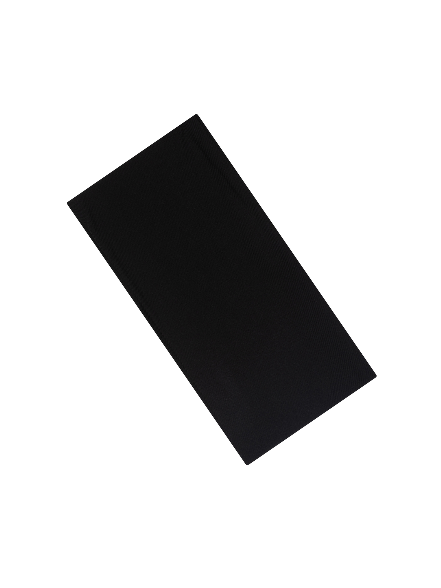 Black bamboo fabric headband on a white background