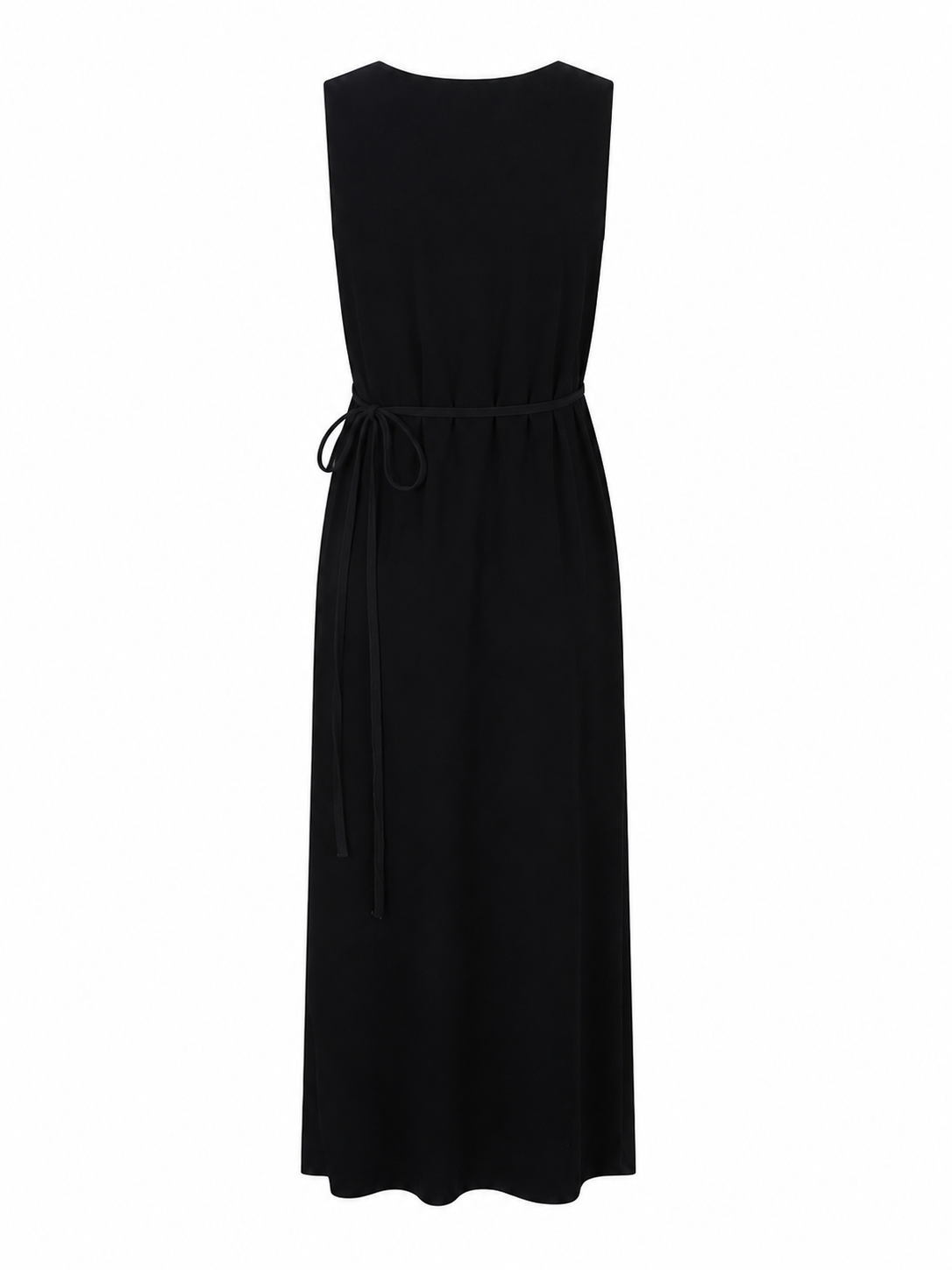 Bamboo Scoop Neck Maxi Dress - Black