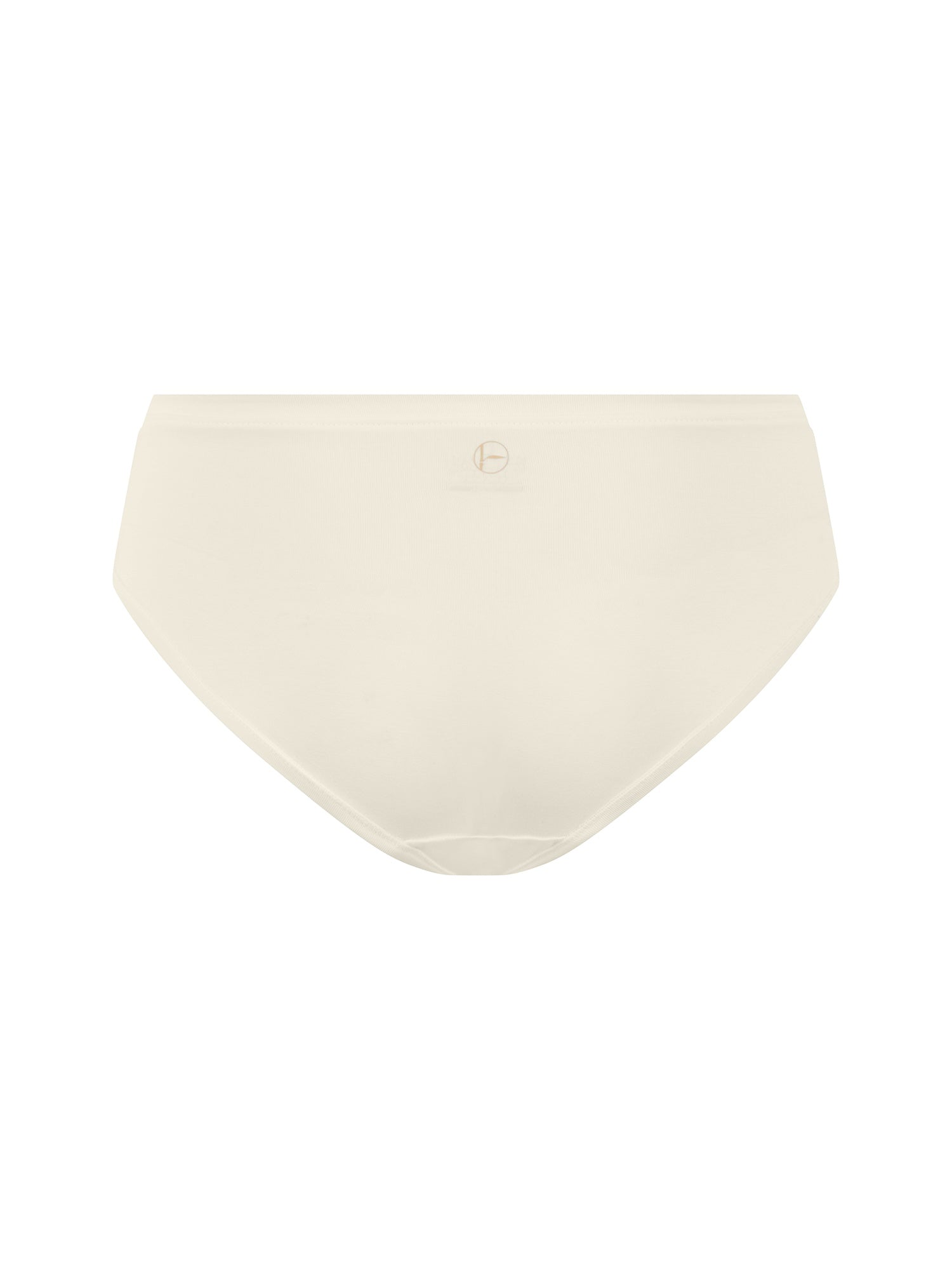 Bamboo women's cream mid rise underpants on white background