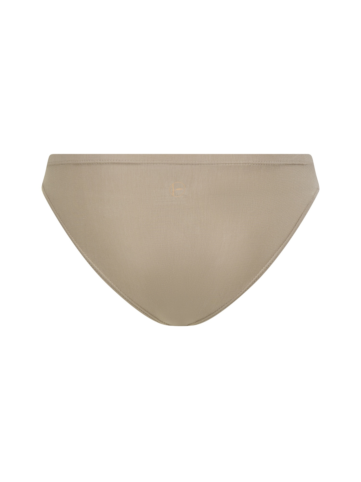 Bamboo caramel beige bikini bottom on a white background