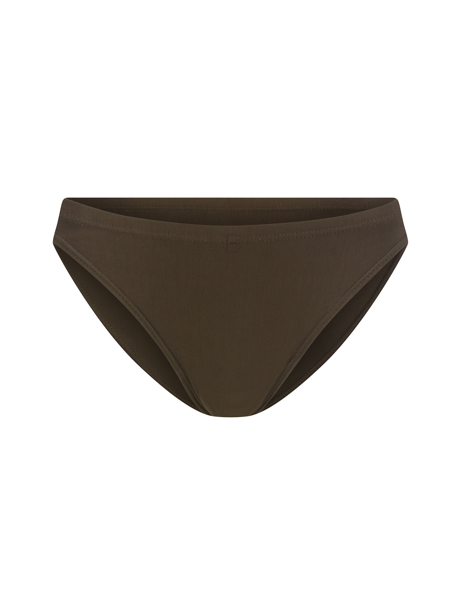 Bamboo cocoa brown bikini bottom on a white background