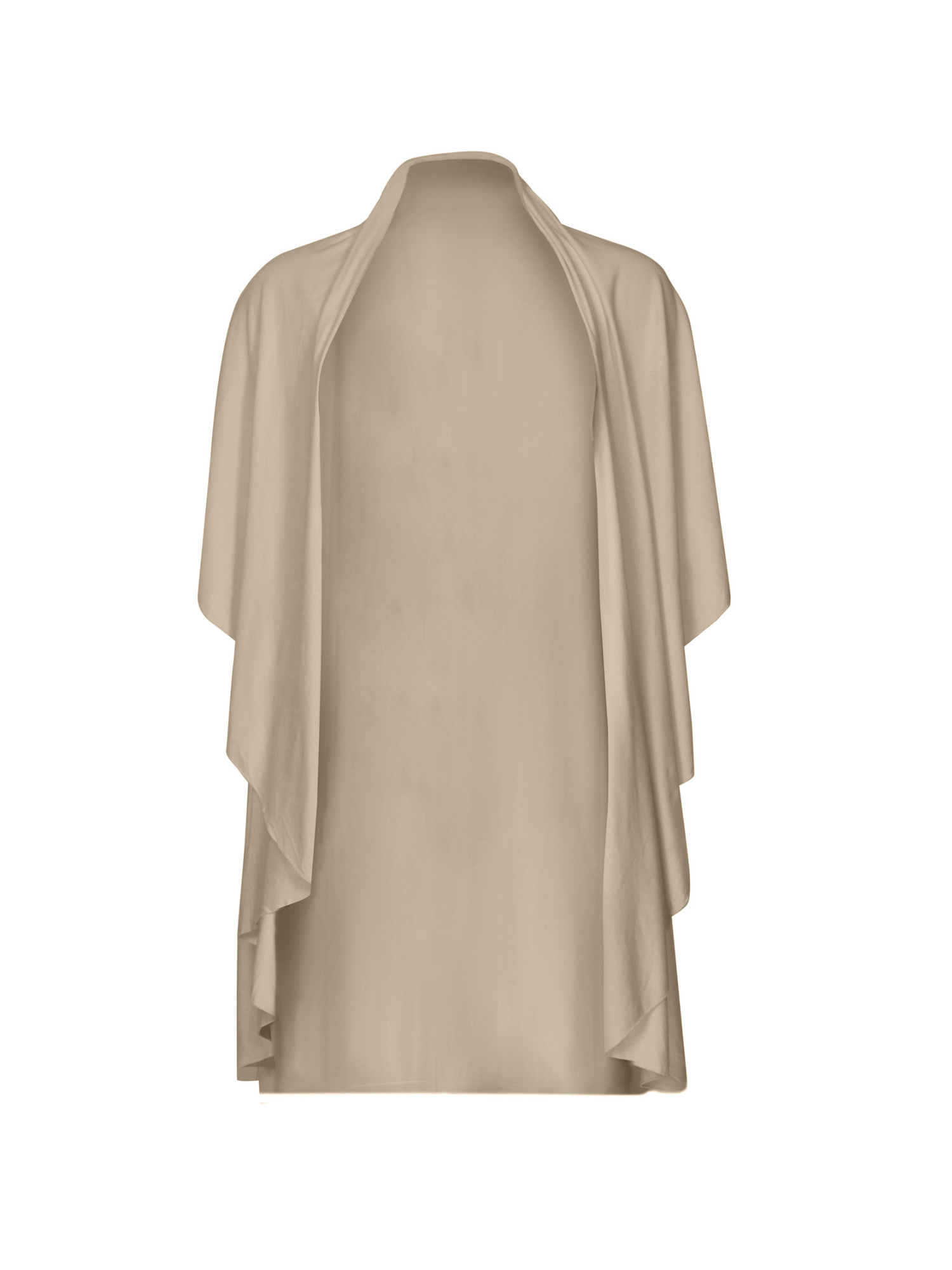 caramel brown convertible style goddess wrap; long cardi, vest or poncho, women's bamboo clothing