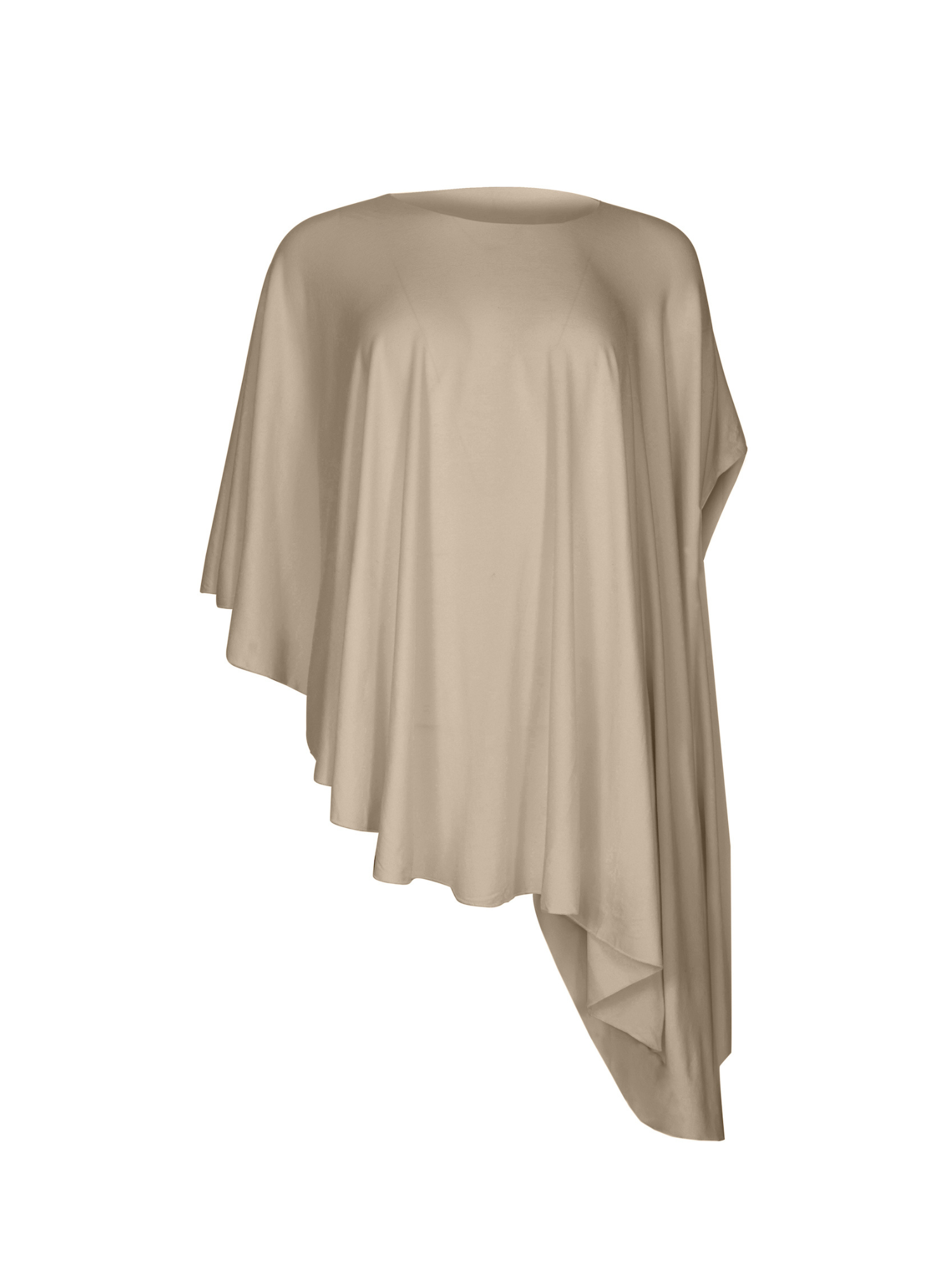 caramel brown convertible style goddess wrap; long cardi, vest or poncho, women's bamboo clothing
