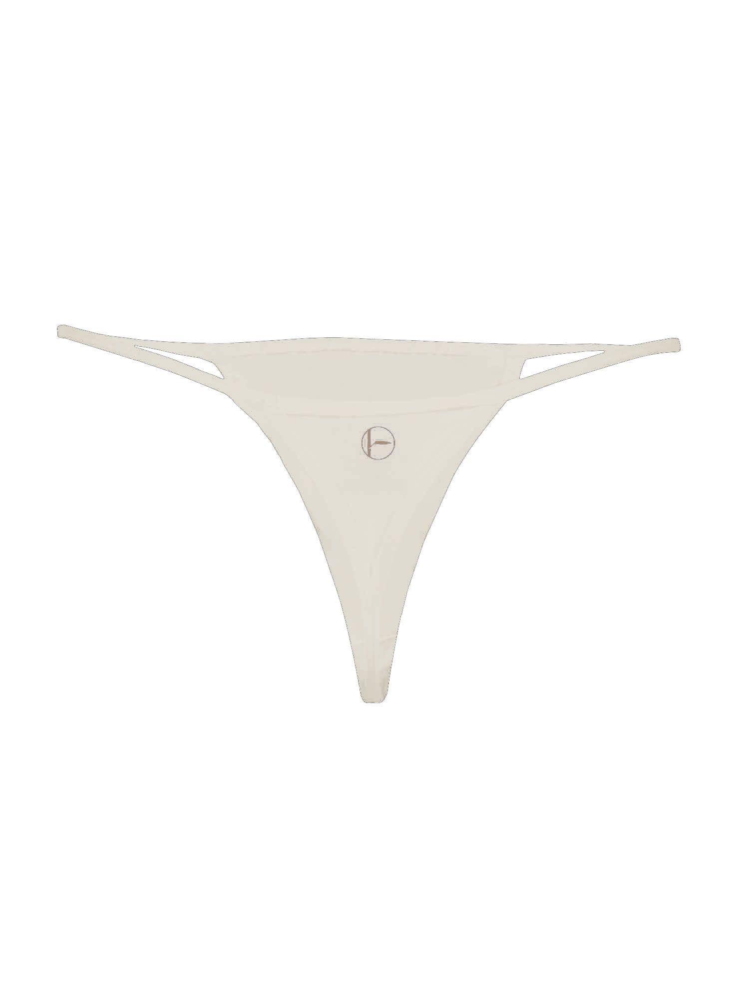 Cream barely there, string style g-string, women's bamboo underwear