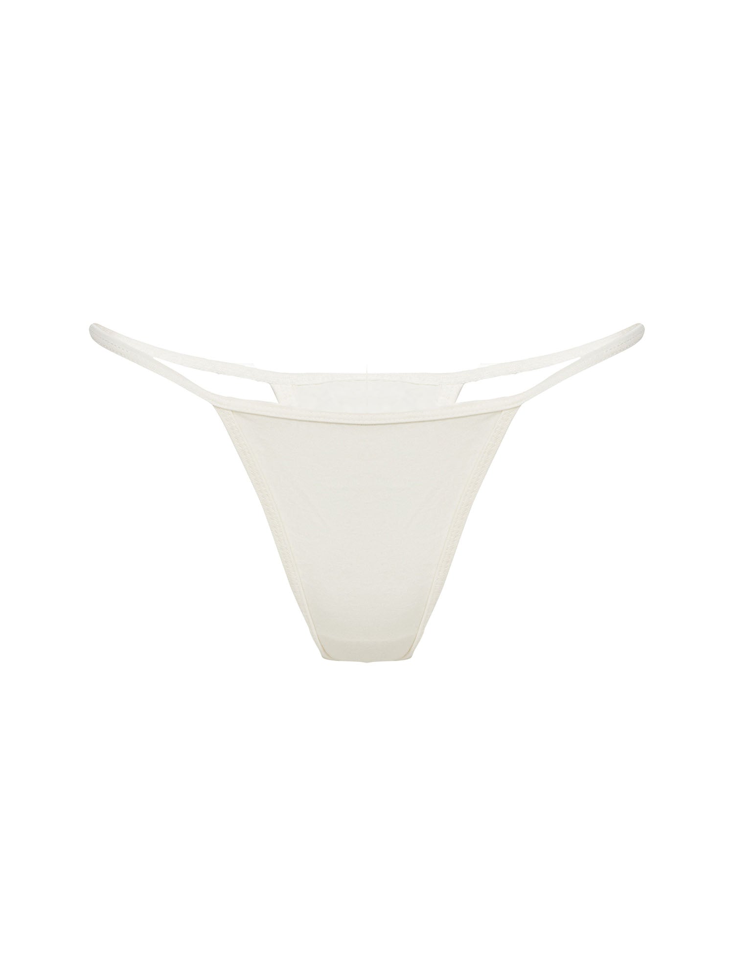 Cream barely there, string style g-string, women's bamboo underwear