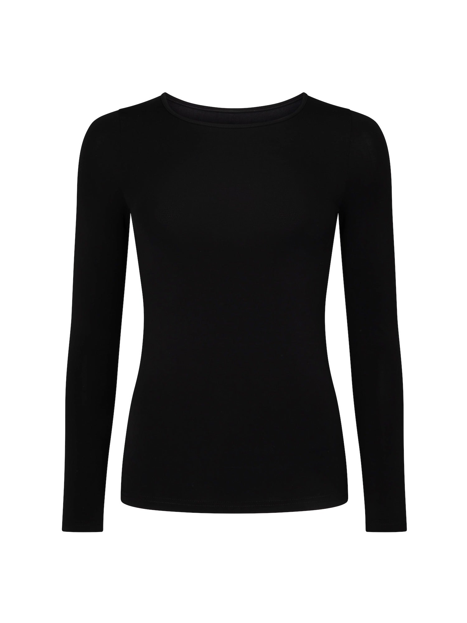 Bamboo Crew Neck Long Sleeve Tee 2.0 - Black