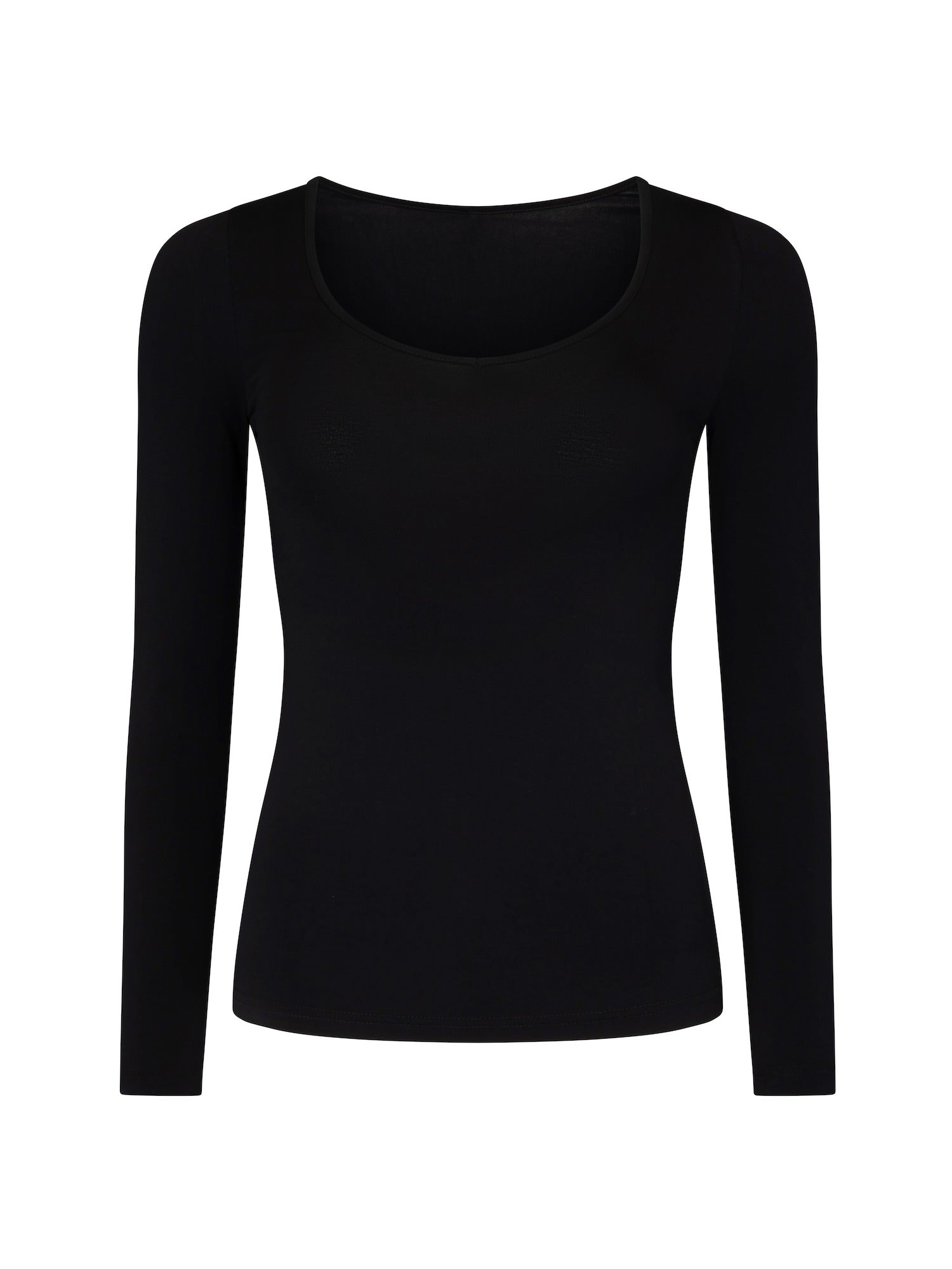 Bamboo V Neck Long Sleeve Tee 2.0 - Black