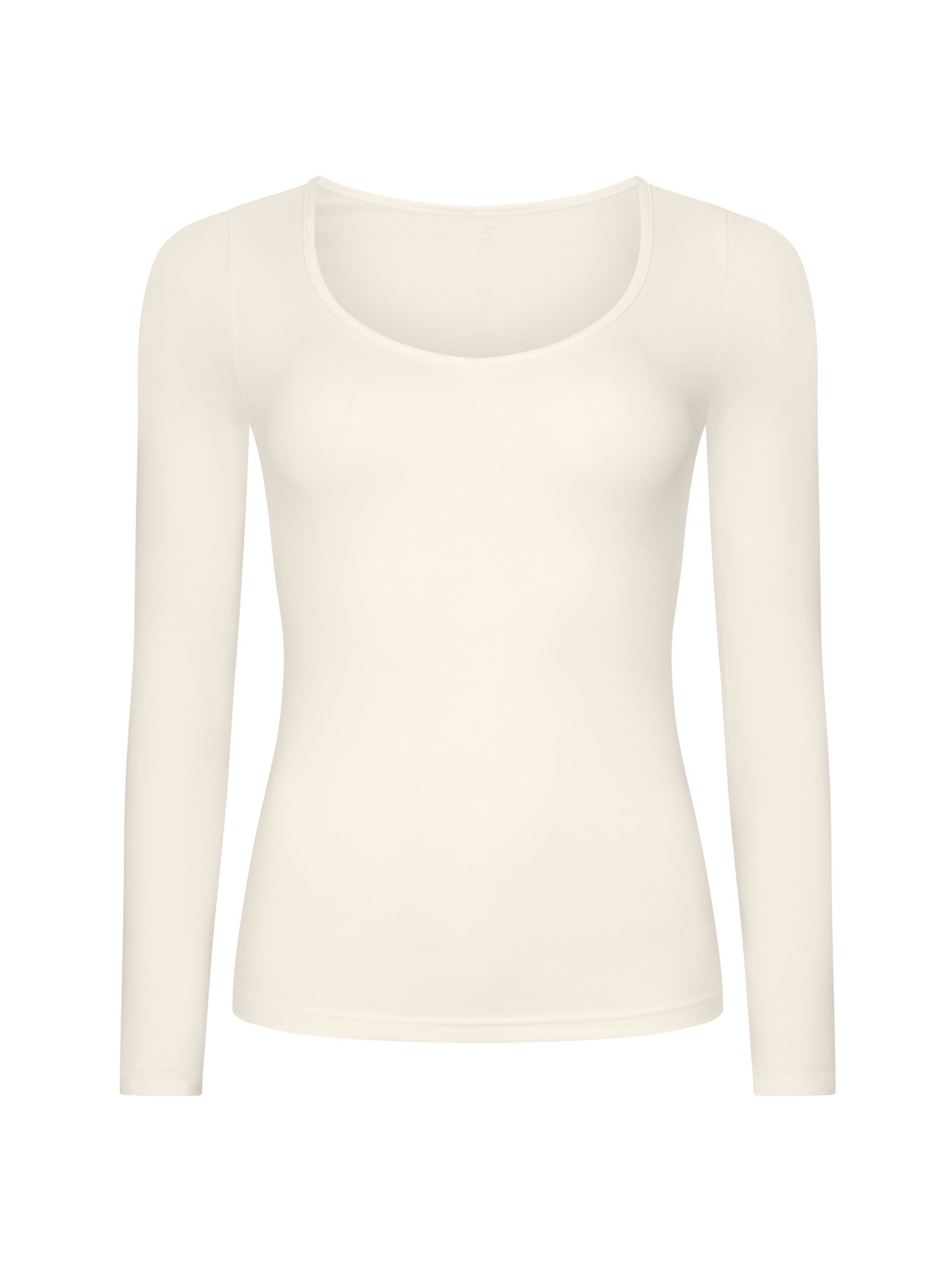 Bamboo V Neck Long Sleeve Tee 2.0 - Cream