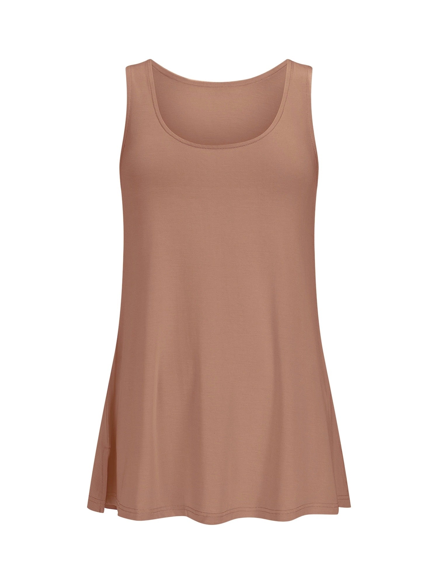Bamboo A-Line Singlet - Toffee