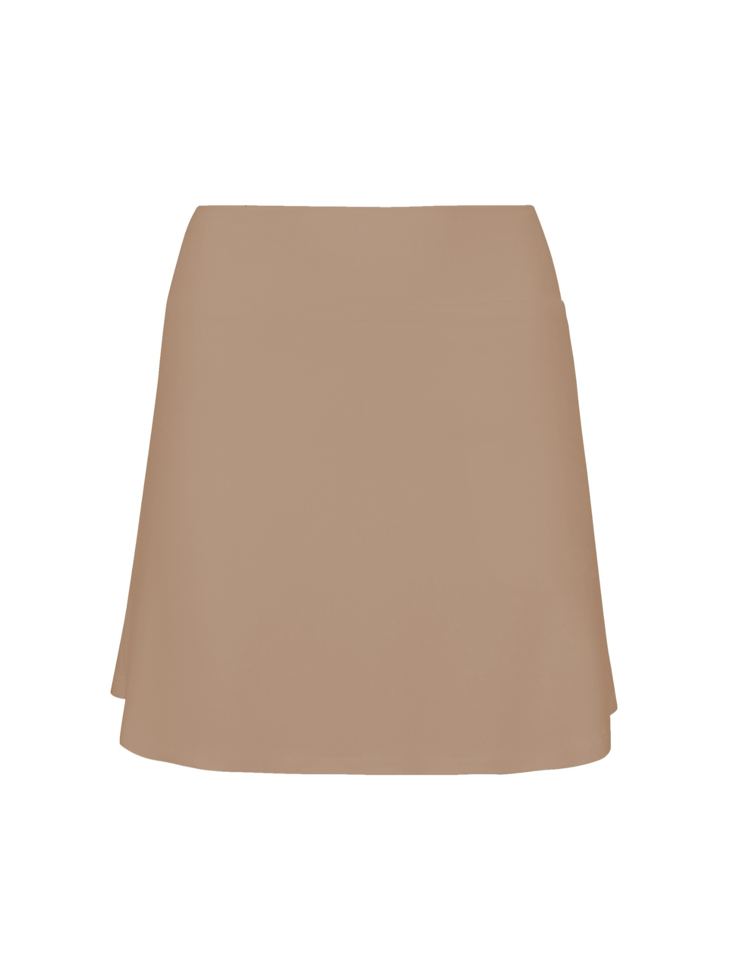 caramel brown women's skort, skirt with hidden bike shorts underneath, women's bamboo clothing