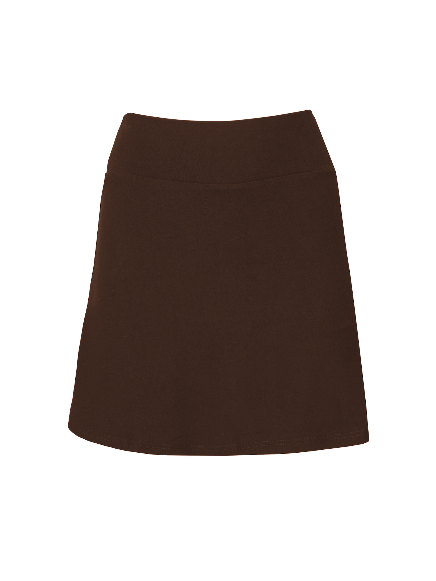 cocoa brown women's skort, skirt with hidden bike shorts underneath, women's bamboo clothing