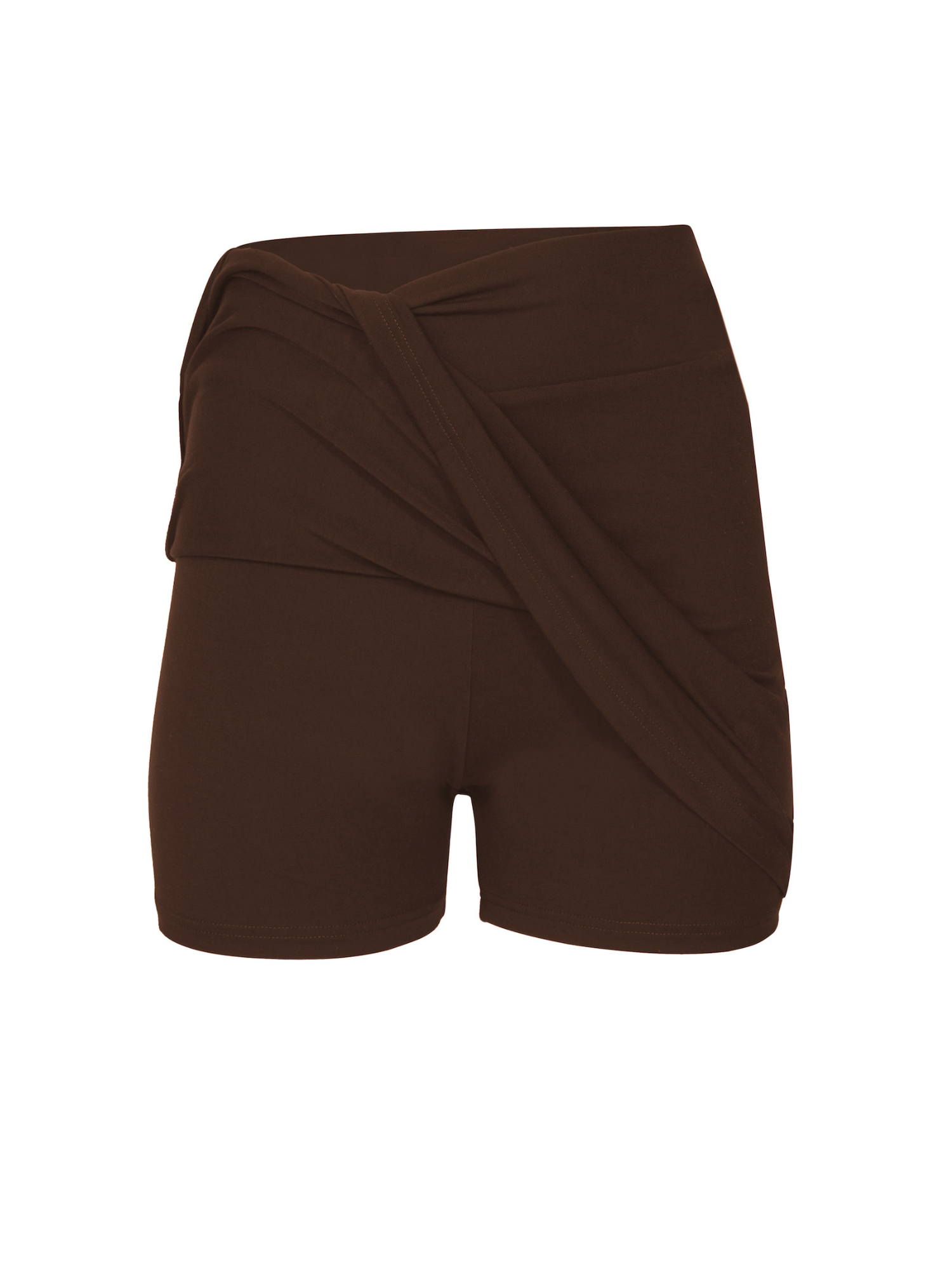 cocoa brown women's skort, skirt with hidden bike shorts underneath, women's bamboo clothing