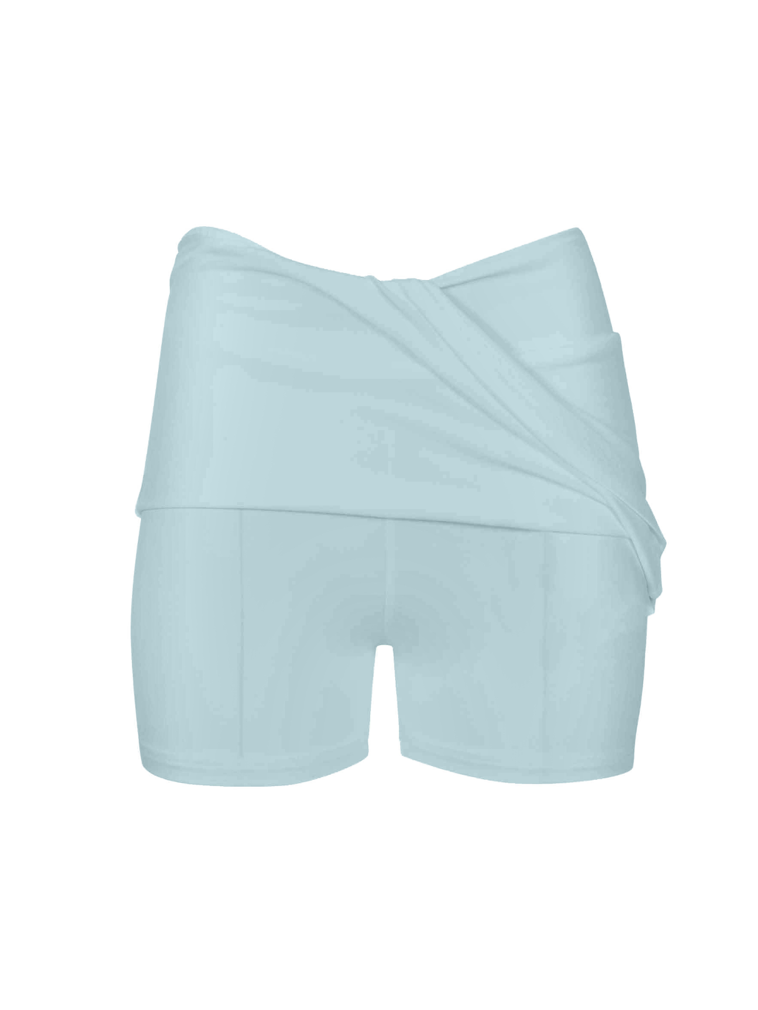 light Topaz blue women's skort, skirt with hidden bike shorts underneath, women's bamboo clothing
